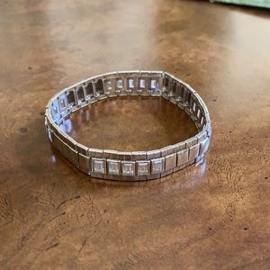 Silpada sterling silver and CZ stretch bracelet